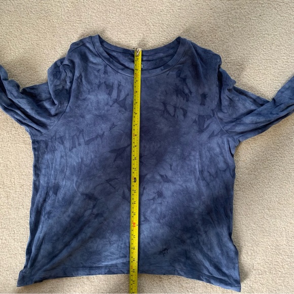 Gap Shrunken T Navy Blue Long Sleeve Top (Size Medium) - Picture 6 of 7